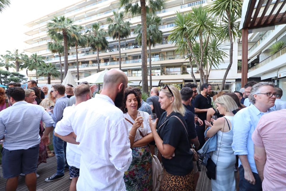 Aussie and Kiwi delegates treated to the annual Campaign Brief Cannes Welcome Cocktails courtesy of Photoplay and Fin Design + Effects