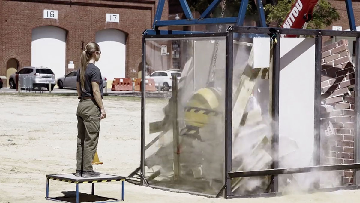 A wrecking ball explains how a Safe System will save lives through a new Road Safety Commission campaign by The Brand Agency