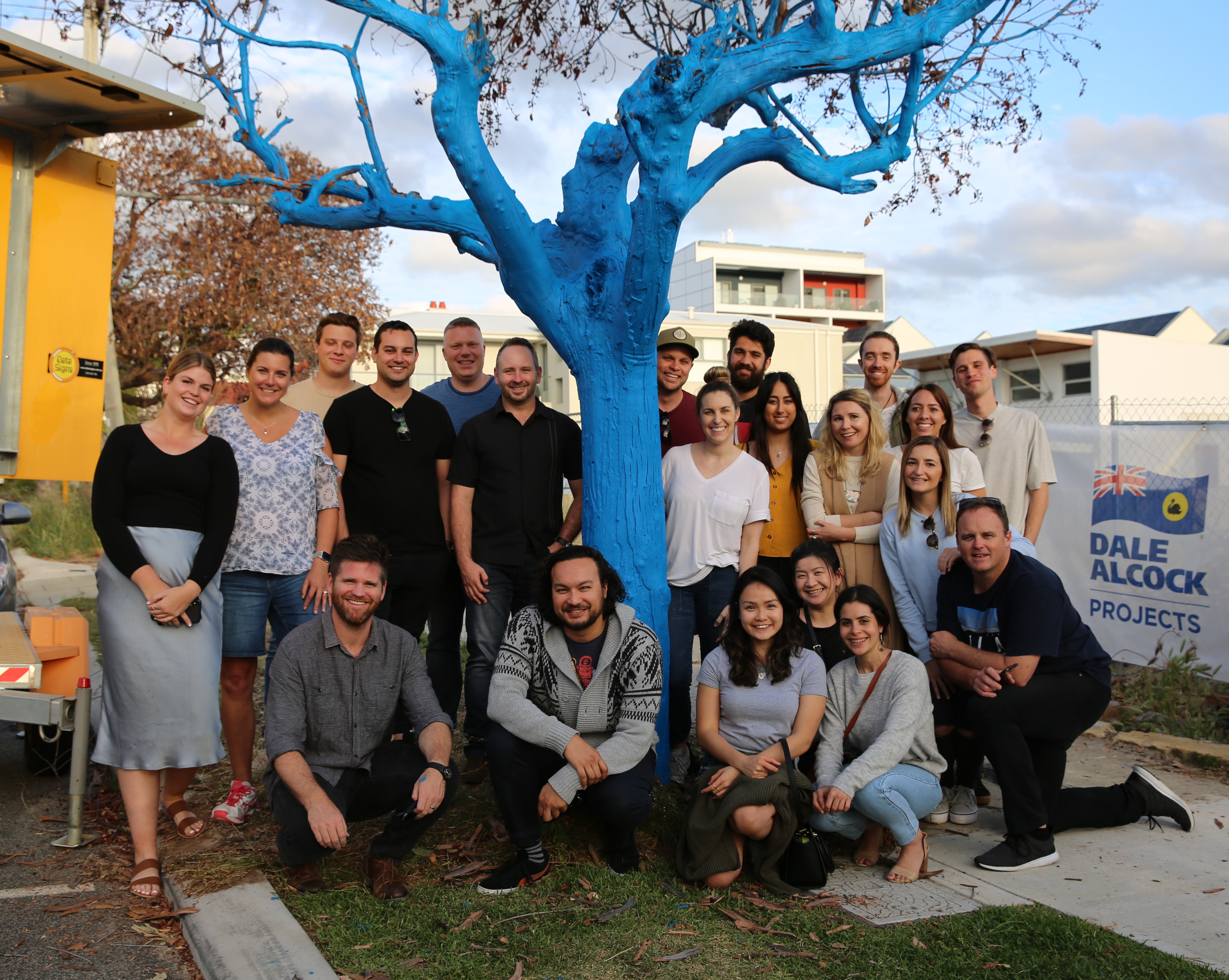 Metro Perth gets its first blue tree thanks to Marketforce and The Blue Tree Project