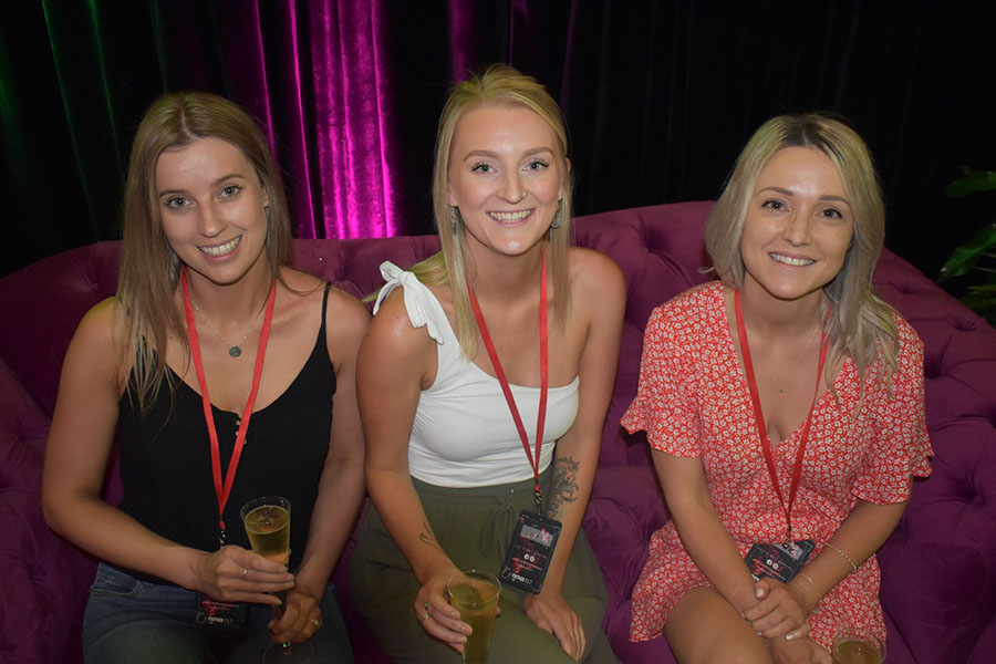 Clients and friends celebrate with Nova 93.7 at their annual Christmas Party on the balcony