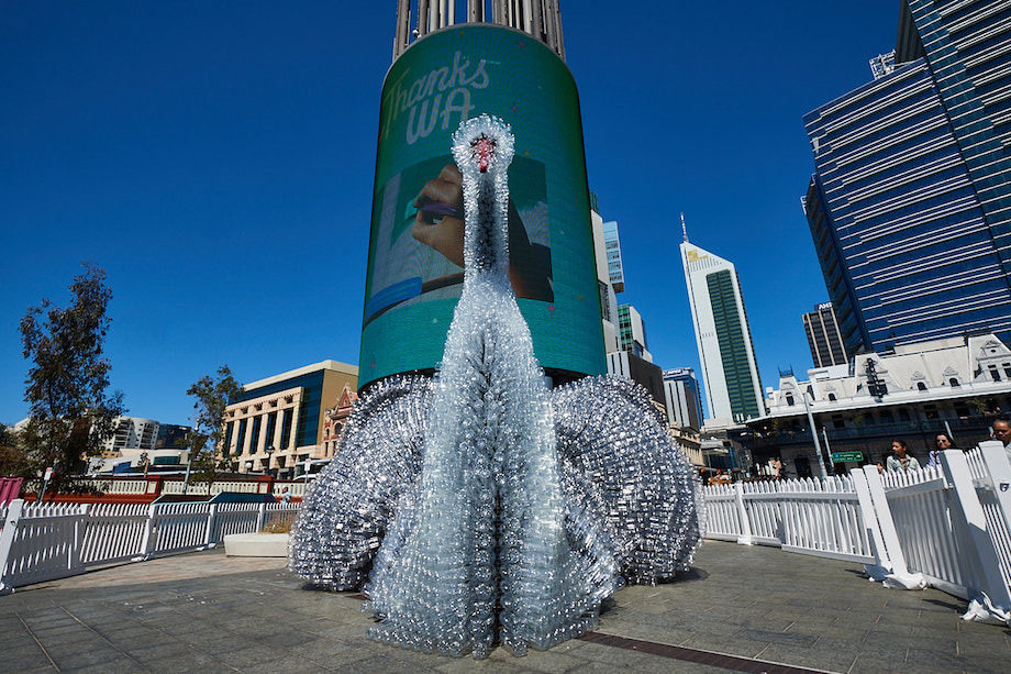 Containers for Change launches in WA with giant Black $wan in Yagan Square via The Works