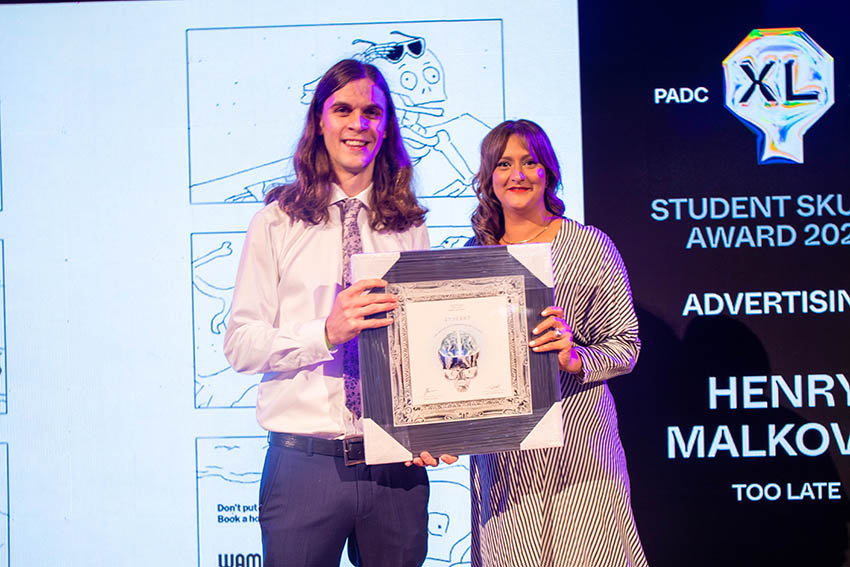 Henry Malkovic, Angelica Garland + Thy Ngoc Vo named top students at PADC Student Skulls
