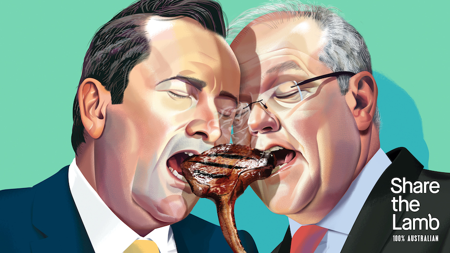 Seen+Noted: Feuding state leaders share the lamb in mural activation for Australian Lamb