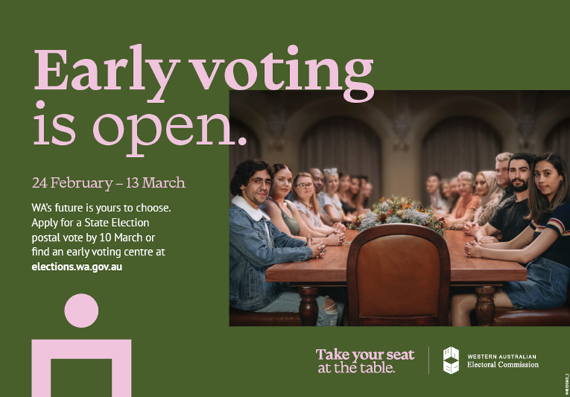The Brand Agency launches new WA Electoral Commission work to encourage us all to vote in the upcoming State Election