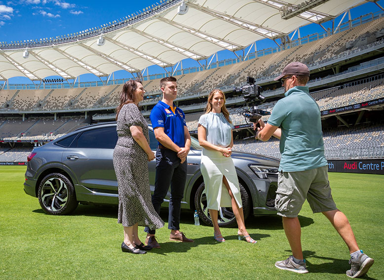 The West Coast Eagles team up with 9News and 96FM in new Audi e-tron competition