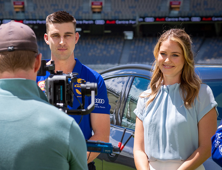 The West Coast Eagles team up with 9News and 96FM in new Audi e-tron competition