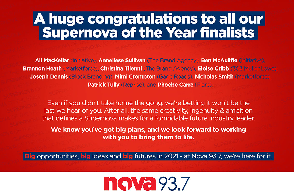 303 MullenLowe’s Eloise Cribb named Supernova of the Year at 2021 Campaign Brief WA Awards