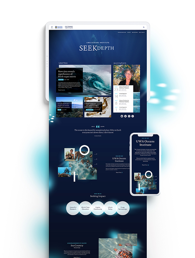 UWA Oceans Institute launches a new brand identity and website via The Brand Agency