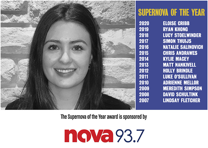 303 MullenLowe’s Eloise Cribb named Supernova of the Year at 2021 Campaign Brief WA Awards