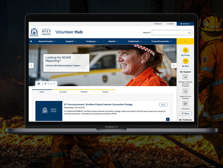 Equilibrium wins International Public Sector Website Award for Department of Fire and Emergency Services’ volunteer hub