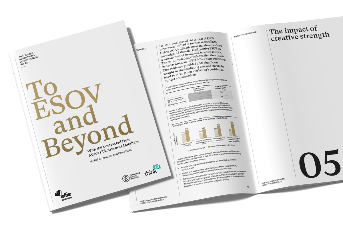 ACA to launch major new report during webinar this Thursday, July 1 ~ Australian Advertising Effectiveness Rules: To ESOV and Beyond