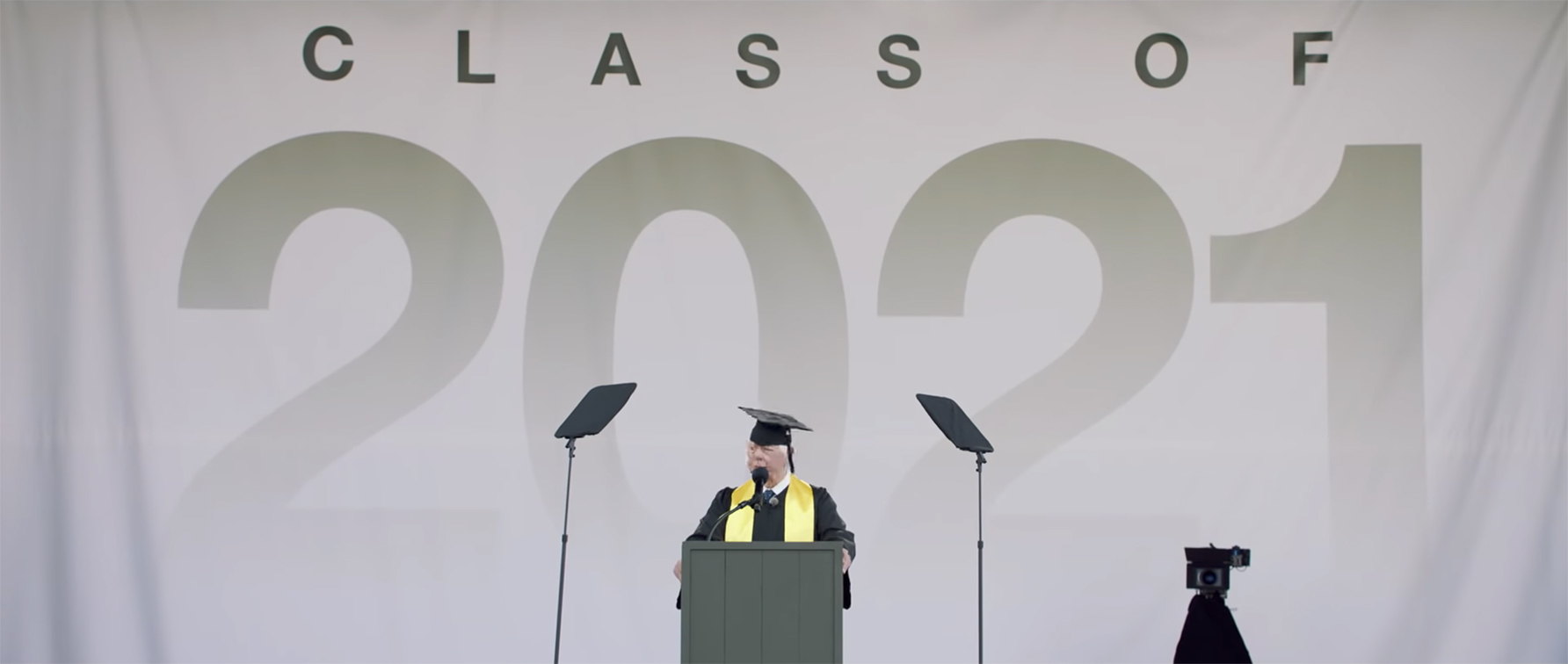 Seen+Noted: Change the Ref stunt sees former NRA president address the 3,044 students that did not graduate this year due to gun violence