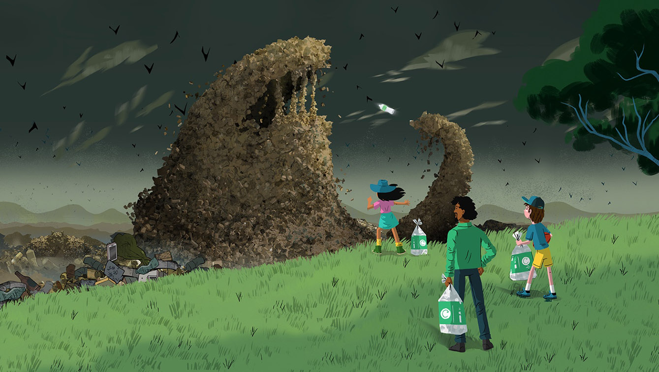 Western Australia Return Recycle Renew + The Brand Agency launch campaign to get people to stop feeding the landfill monster