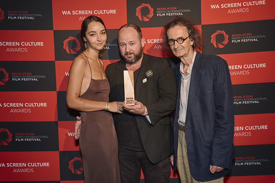Perry Sandow and Johnny Ma recognised via special industry awards presented at the 2021 WA Screen Culture Awards