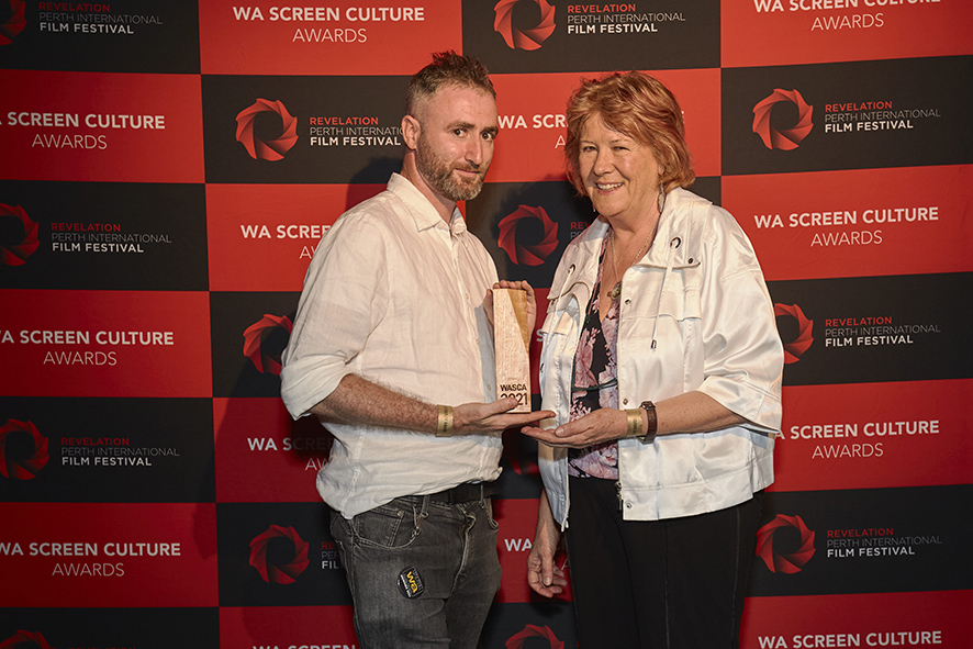 Perry Sandow and Johnny Ma recognised via special industry awards presented at the 2021 WA Screen Culture Awards