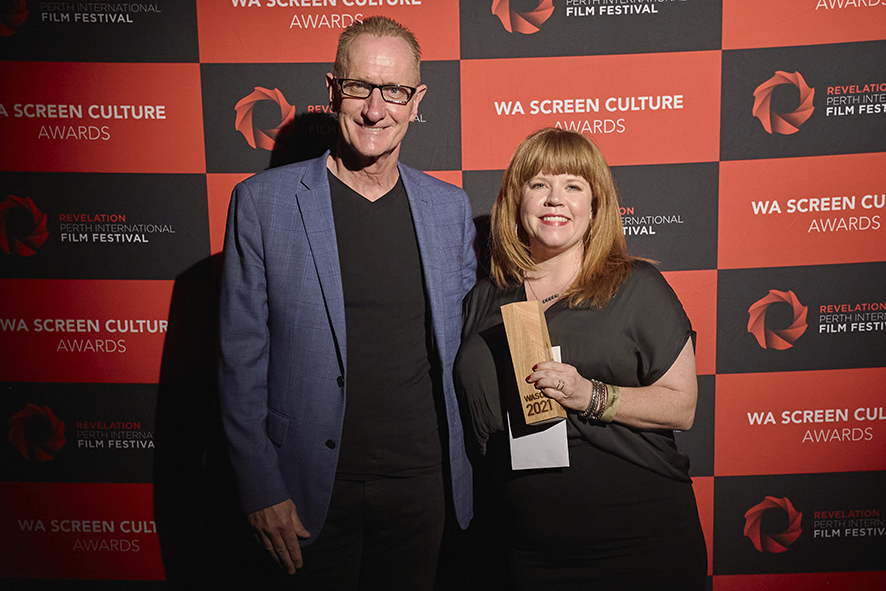 Perry Sandow and Johnny Ma recognised via special industry awards presented at the 2021 WA Screen Culture Awards