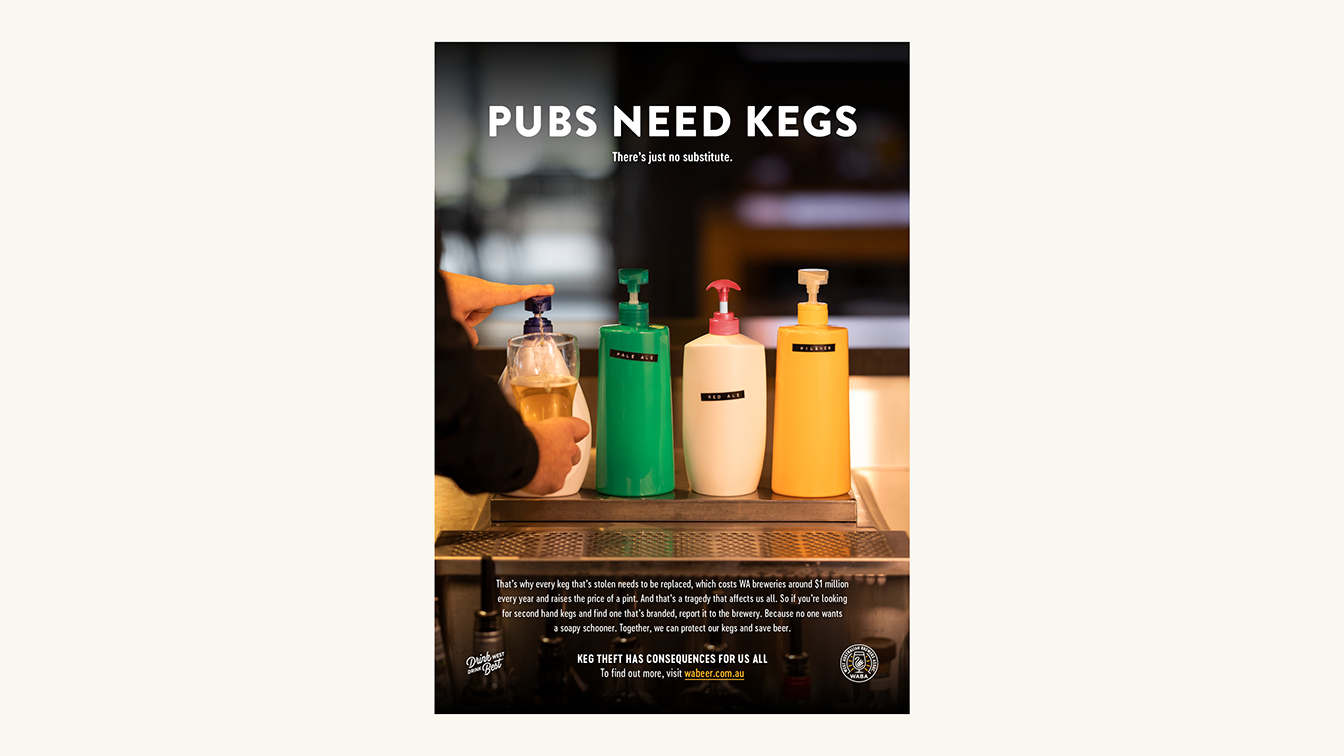 The WA Brewers Association tackles keg theft with new campaign via Rare