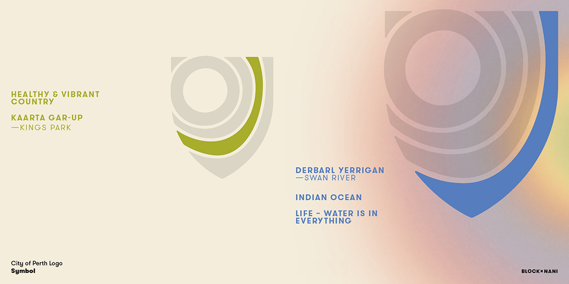 Behind the City of Perth’s logo designed in partnership with Block and Nani Creative