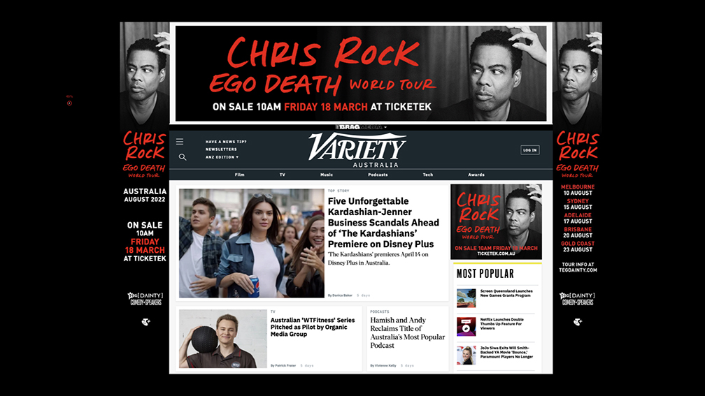 Digital Loop’s media partner The Brag Media launches Variety Australia