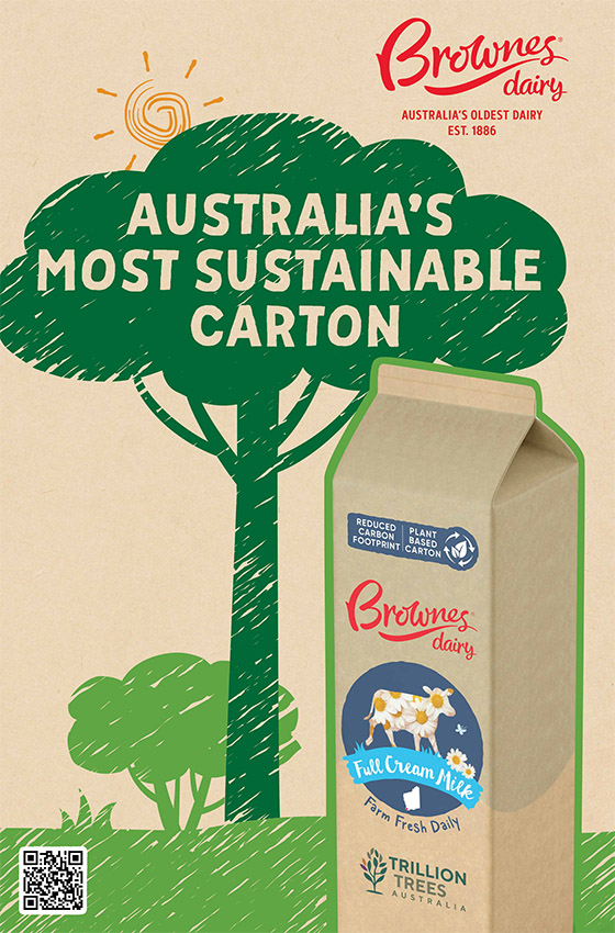 Brownes Dairy launches the most environmentally friendly cartons in Australia