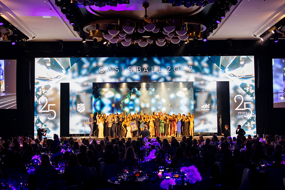 900 guests party all night at the gala 25th Oasis Ball + Campaign Brief Awards