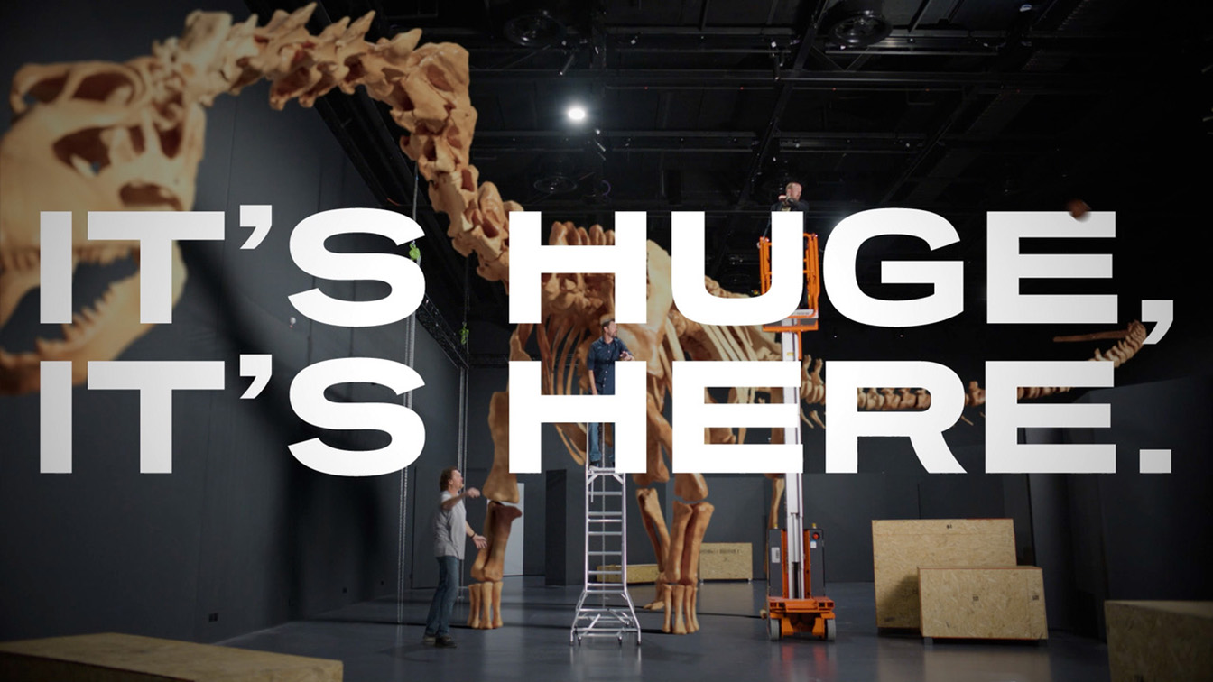 Block goes big with Luc Longley for Museum’s Dinosaurs of Patagonia exhibition