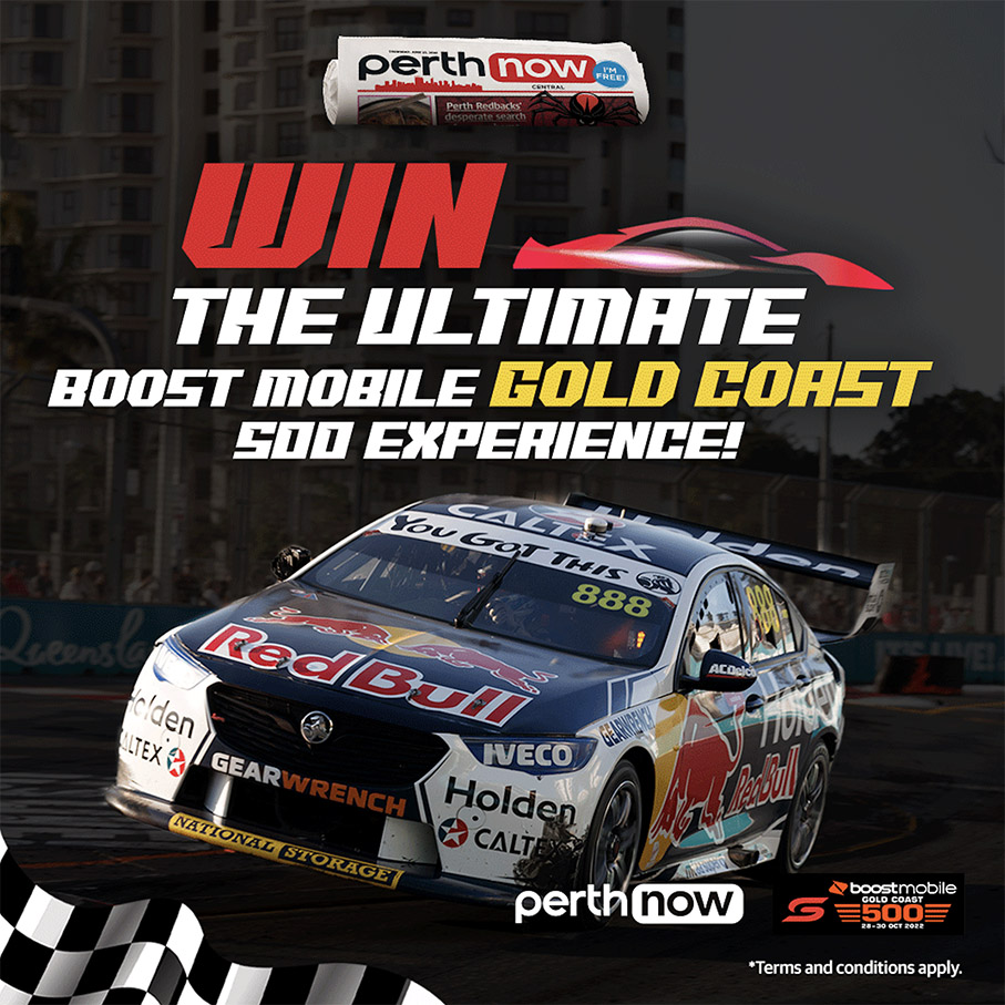 PerthNow partners with Repco Supercars Championship for a reader to win the ultimate Boost Mobile Gold Coast 500 experience