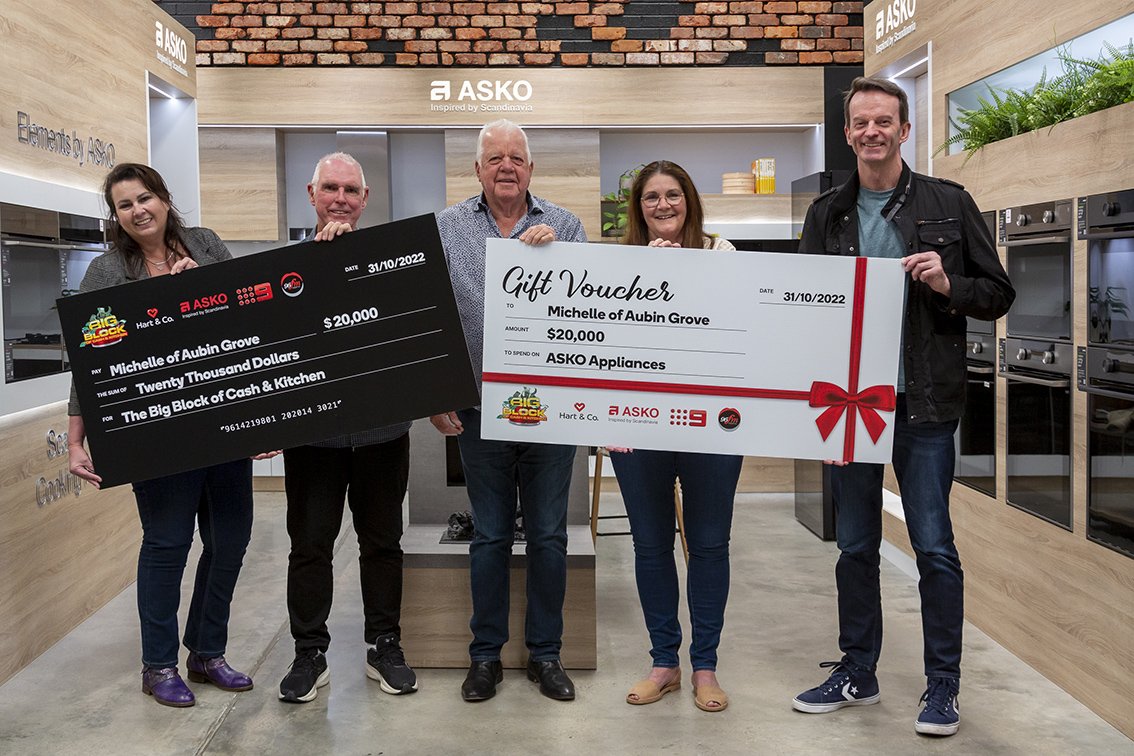 Back for its second year The Big Block of Cash & Kitchen awards $50,000 in prizing with thanks to 96FM, Channel 9, Hart & Co and ASKO