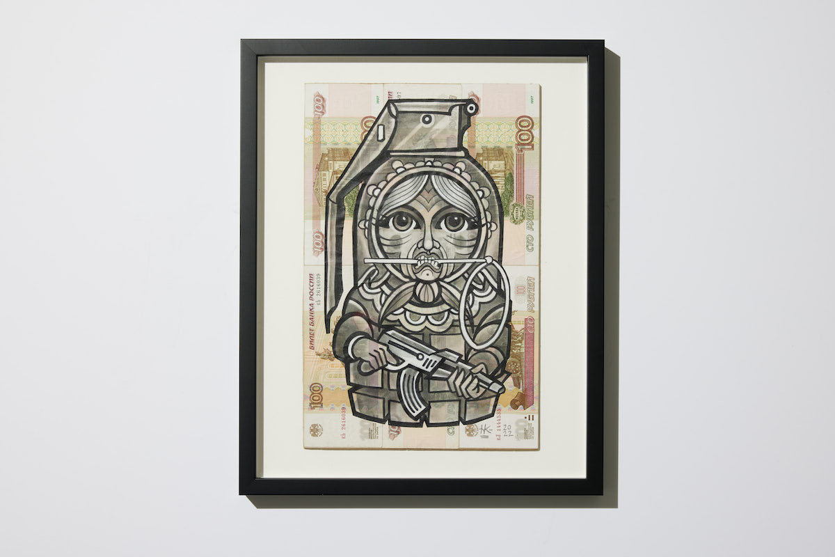 Artists turn smuggled stash of Russian Rubles into art in new charity project for Ukraine