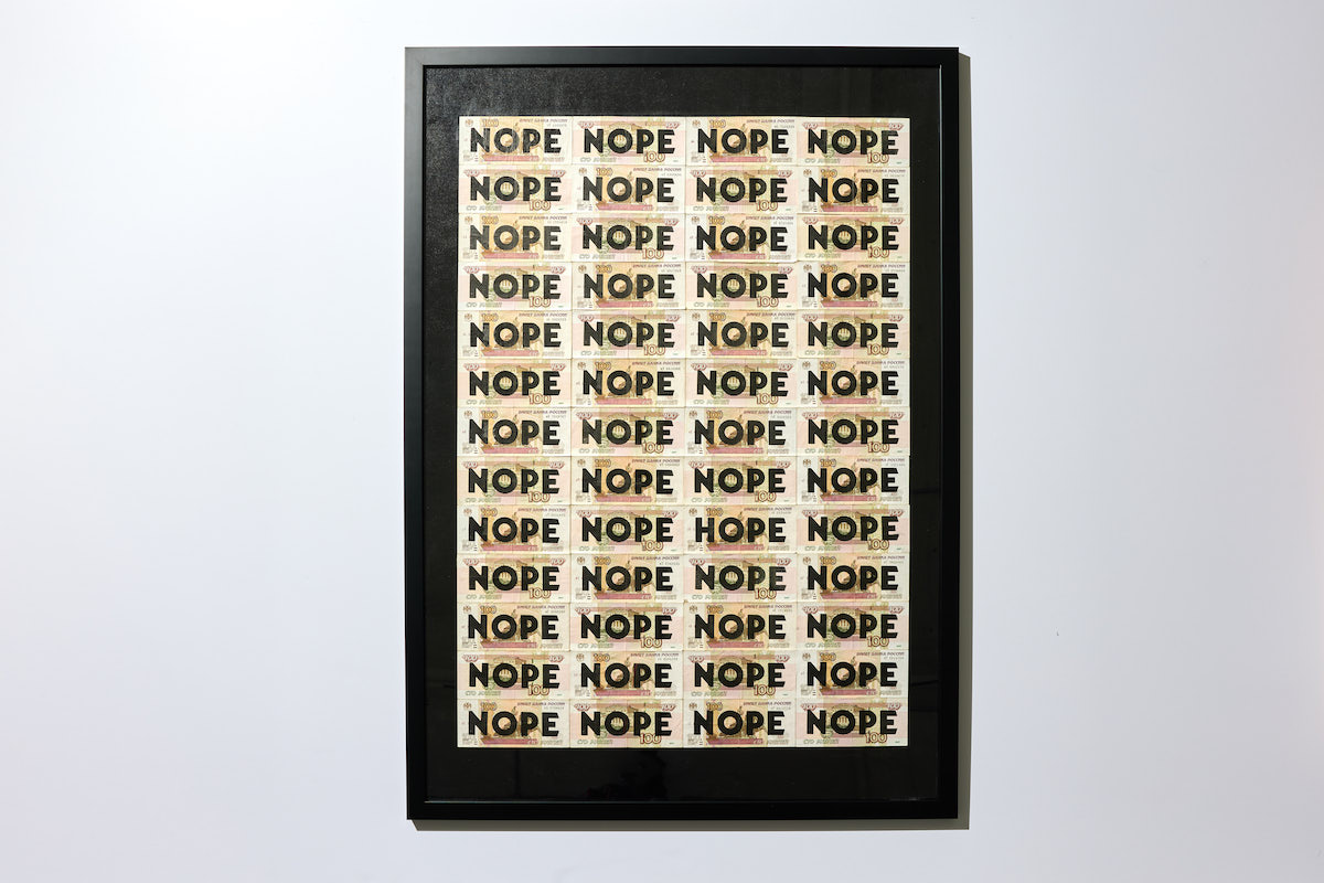 Artists turn smuggled stash of Russian Rubles into art in new charity project for Ukraine