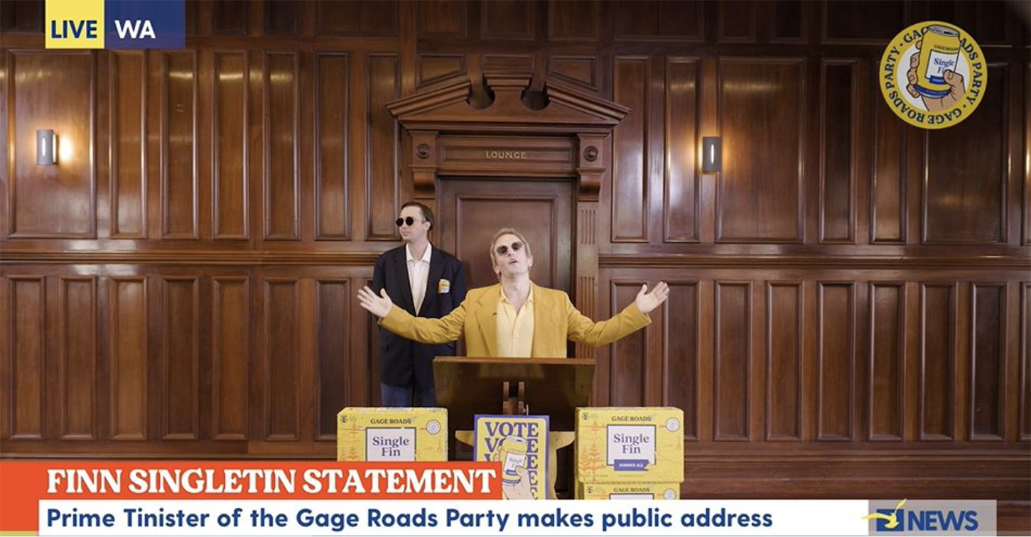 Gage Roads Brew Co’s ‘Prime Tinister’ wants your vote in new GABS campaign
