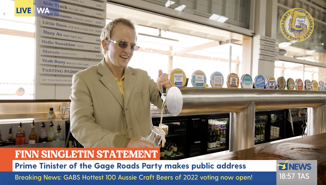 Gage Roads Brew Co’s ‘Prime Tinister’ wants your vote in new GABS campaign