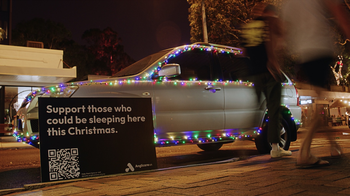 Anglicare WA brings a different kind of Christmas-light show to Perth’s streets in latest campaign via Wunderman Thompson, Perth