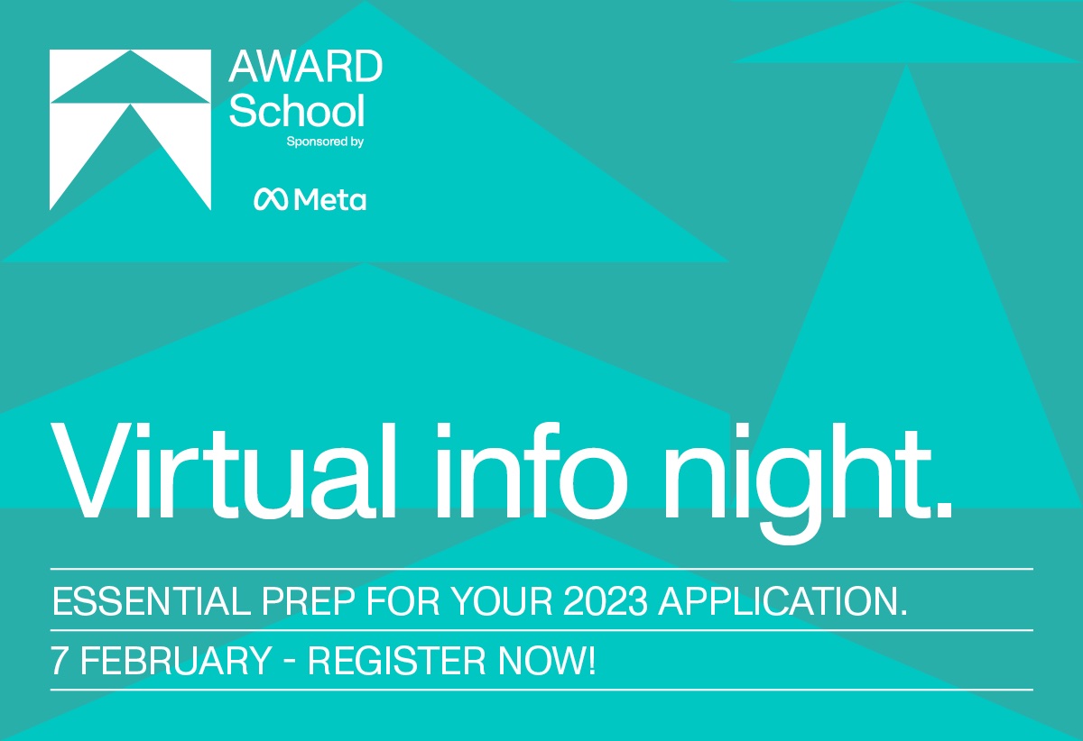 Last chance to get the inside track on AWARD School – Virtual Info Night next Thurs, 7 Feb