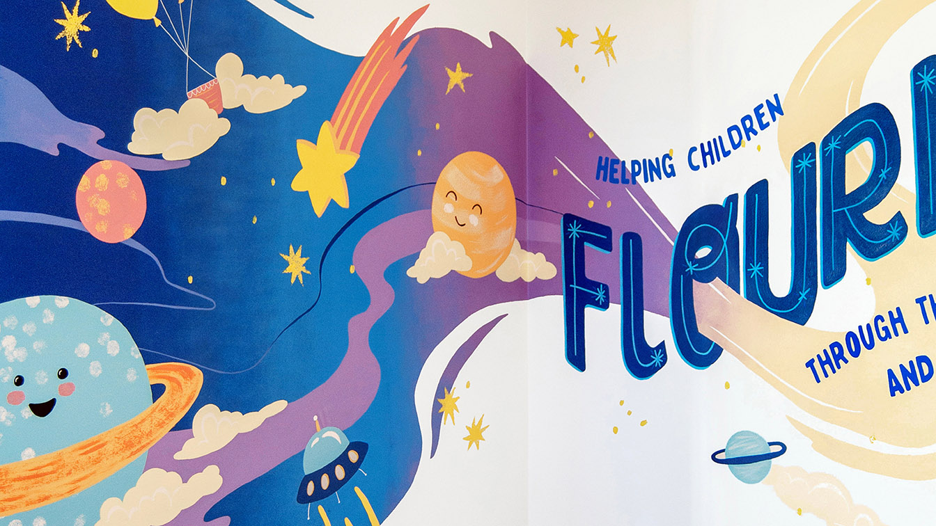 The Brand Agency creates a stellar new wall mural for local children’s charity