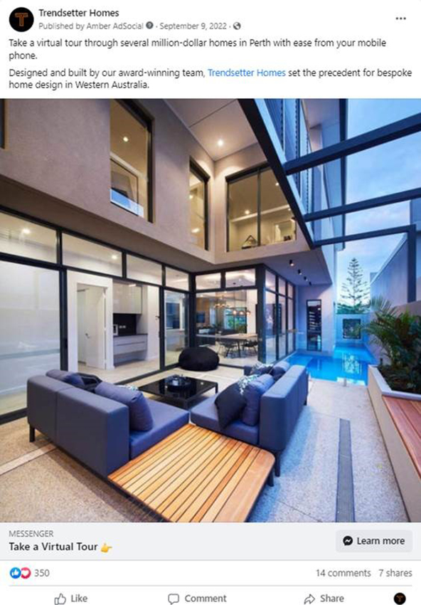 Trendsetter Homes generate qualified sales leads via Artificial Intelligence & Chatbot Automation