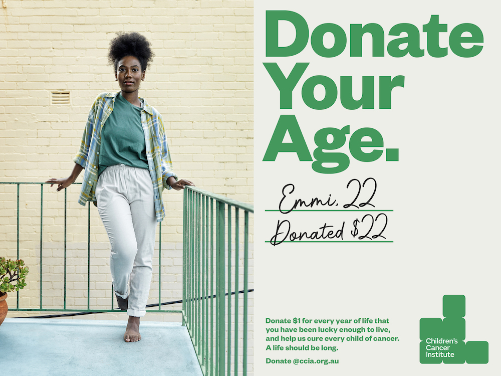 Seen+Noted: Children’s Cancer Institute launches new ‘Donate Your Age’ fundraising campaign