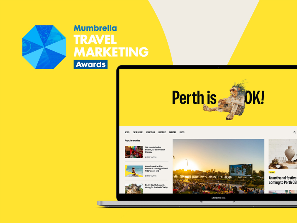 Perth Is OK! shortlisted at national travel marketing award