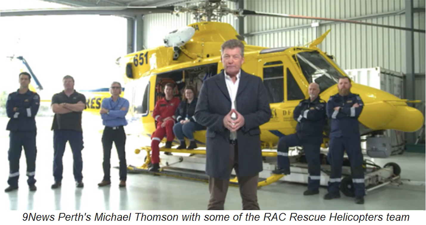 9News Perth presents Helicopter Heroes, a one hour special hosted by Michael Thomson