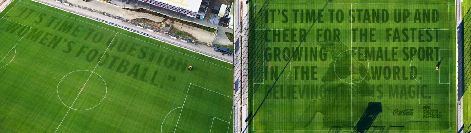 Coca-Cola displays messages of progress on football pitches across Australia + New Zealand in new campaign via WPP Open X/AKQA + Ogilvy PR