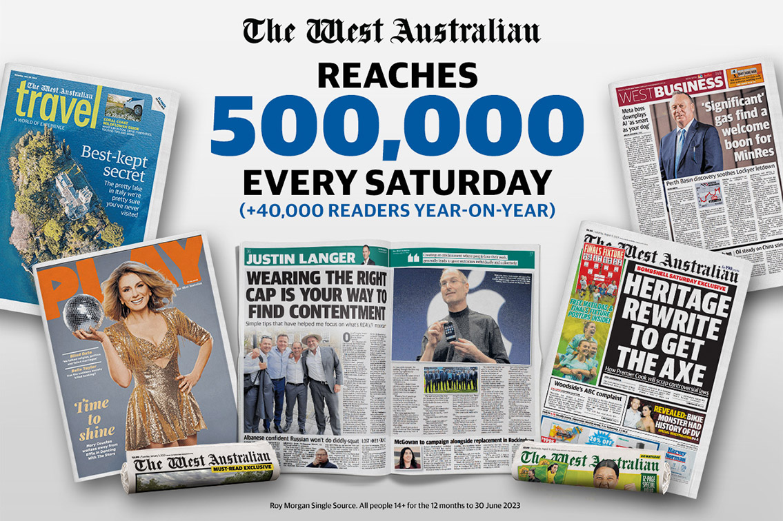 Roy Morgan figures show The West Australian reaches 500,000 readers every Saturday
