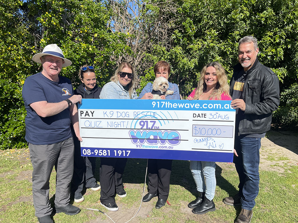 10K raised at 91.7 The Wave’s second K9 Dog Rescue Quiz Night