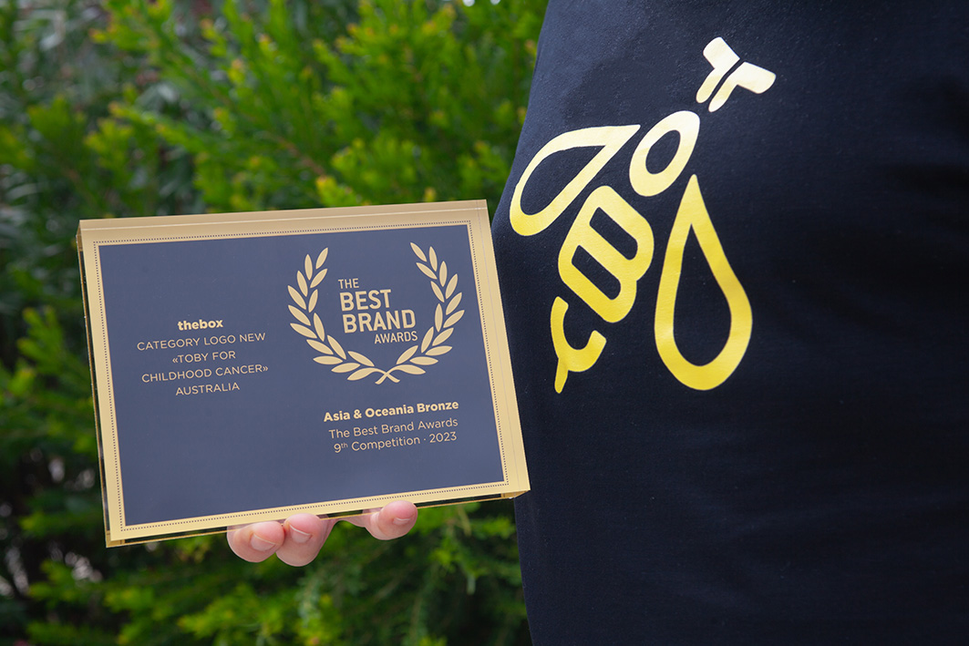 thebox’s TOBY for Childhood Cancer brand design continues to gain international accolades