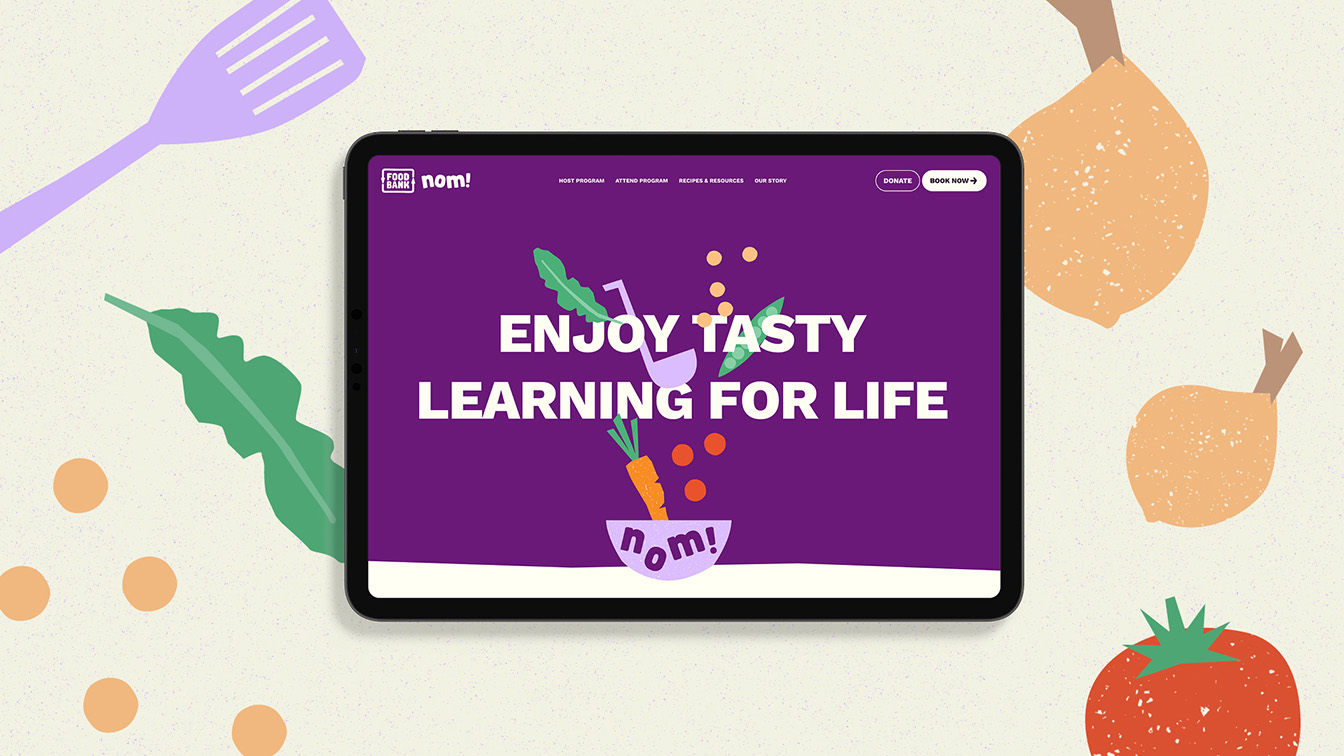 The Brand Agency launches nom!, a tasty new educational brand for Foodbank WA