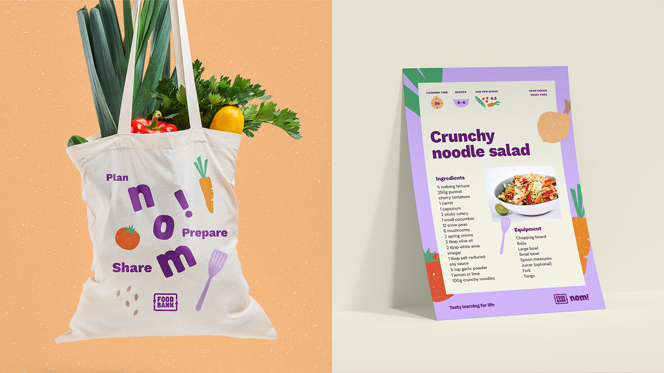 The Brand Agency launches nom!, a tasty new educational brand for Foodbank WA