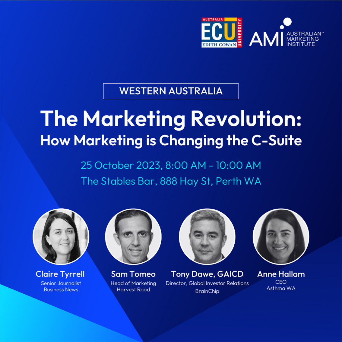 Future of Executive Leadership In WA: Australian Marketing Institute Hosts Breakfast Panel Analysing Marketings Impact on The C-Suite