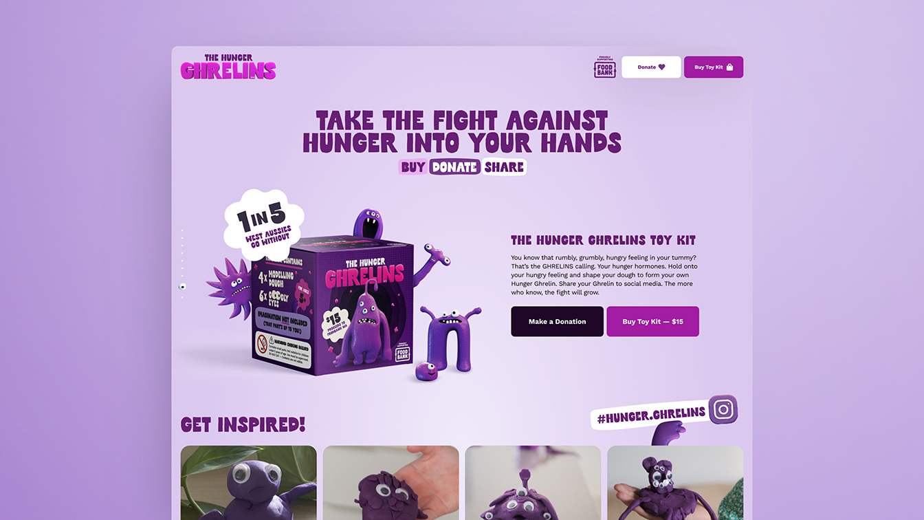 Foodbank WA and The Brand Agency launch Ghrelins toy to help feed hungry kids