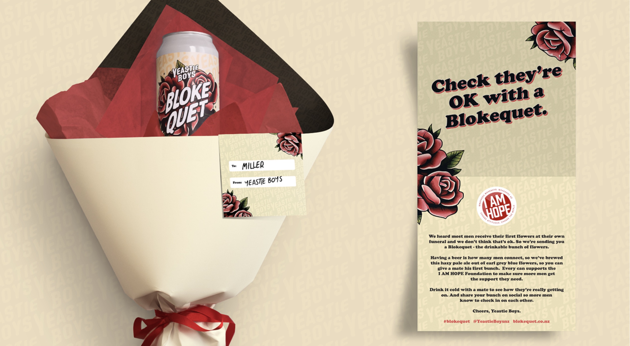 Seen+Noted: Yeastie Boys launches the ‘Blokequet’ – a drinkable bunch of flowers that helps men talk to each other about their feelings