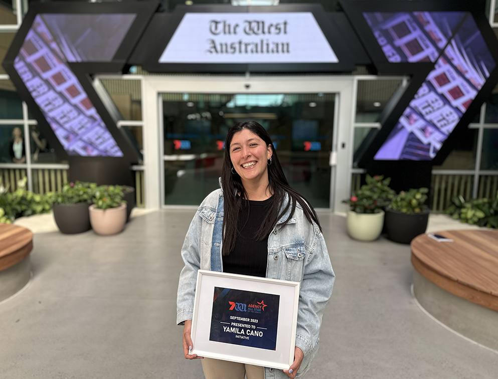 Seven West Media awards their Agency All-Star Award to Yamila Cano from Initiative