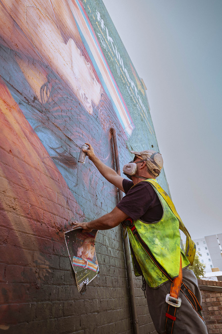 Blank Walls illuminates Northbridge with hand-painted mural for Cancer Council Australia